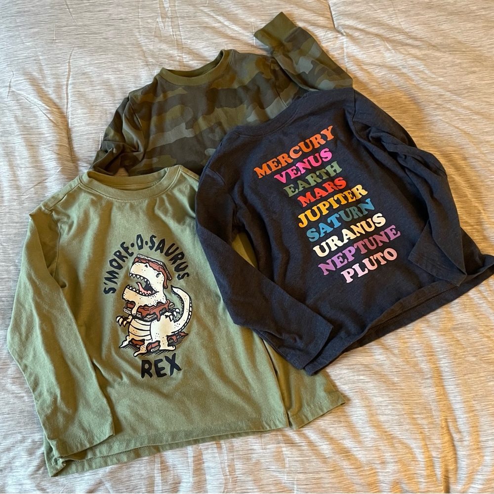Size XS/4/5 long sleeve shirts from Cat & Jack (set of three)